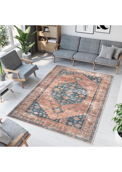 Dekoratif Özel Tasarım Yıkanabilir,ince, Kaymaz Tabanlı Modern Vintage Halı modelleri