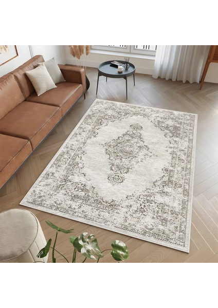 Dekoratif Özel Tasarım Yıkanabilir,ince, Kaymaz Tabanlı Modern Vintage Halı