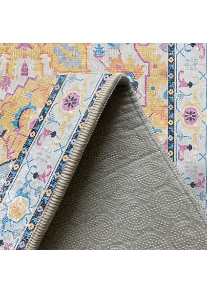 Dekoratif Özel Tasarım Yıkanabilir,ince, Kaymaz Tabanlı Modern Vintage Halı