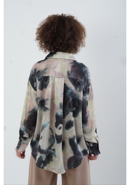 Batik Desen Saten Gömlek modelleri