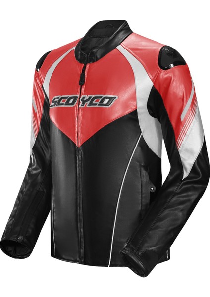 JK187 4 Mevsim Motosiklet Montu Black-Red