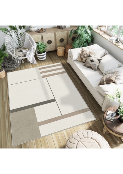 Dekoratif Özel Tasarım Yıkanabilir,ince, Kaymaz Tabanlı, Modern Halı