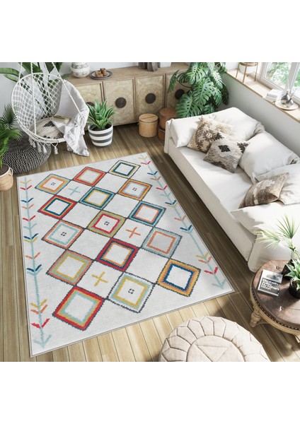 Dekoratif Özel Tasarım Yıkanabilir,ince, Kaymaz Tabanlı, Modern Halı