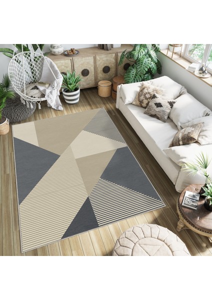 Dekoratif Özel Tasarım Yıkanabilir,ince, Kaymaz Tabanlı, Modern Halı