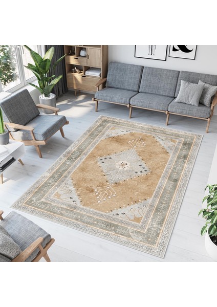 Dekoratif Özel Tasarım Yıkanabilir,ince, Kaymaz Tabanlı Modern Vintage Halı modelleri