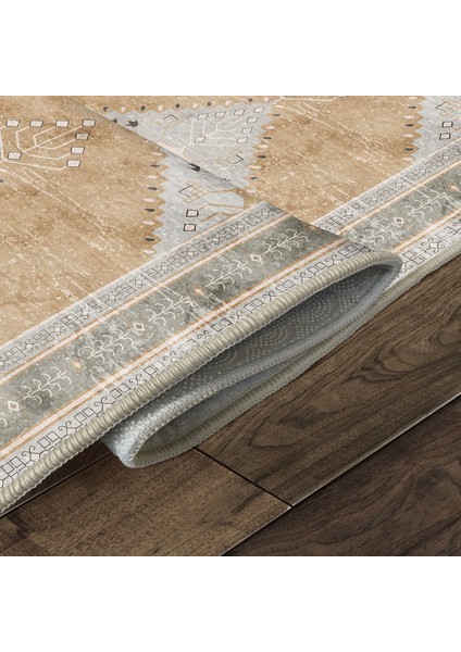 Dekoratif Özel Tasarım Yıkanabilir,ince, Kaymaz Tabanlı Modern Vintage Halı fırsatları