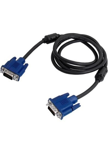 VGA Kablo Ekran LCD Monitör Projeksiyon Bağlantı Kablosu - Çift Filtreli - 1.5 Metre