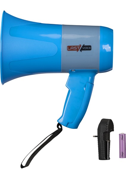 Mgf-50 Usb Şarjlı EL Megafon 50 Watt Kayıt Usb Siren (Şarj Aleti İçerisinde)