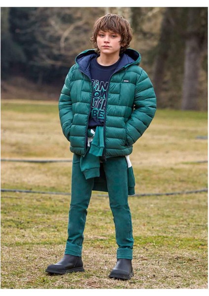 Kışlık Erkek Slim Fit Cepli Pantolon Yeşil