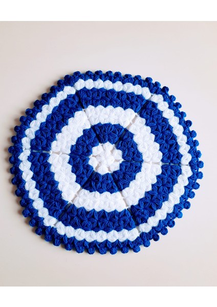 Banyo Lifi Yün El Örmesi Ceyizlik Altıgen 1 Adet - Düz Desenli