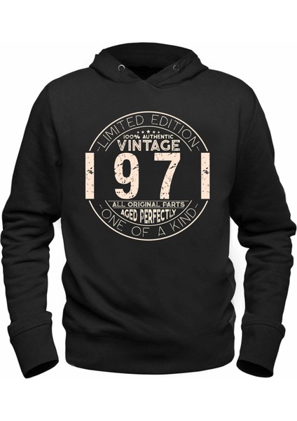Vintage One Of A Kind 1971 Siyah Sweatshirt