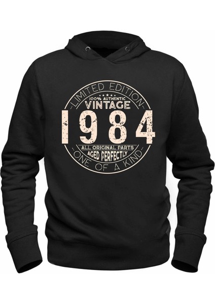 Vintage One Of A Kind 1984 Siyah Sweatshirt