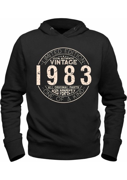 Vintage One Of A Kind 1983 Siyah Sweatshirt