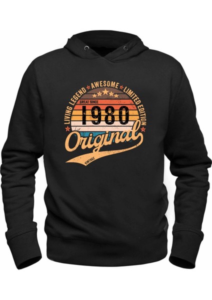 Vintage Living Legend 1980 Siyah Sweatshirt