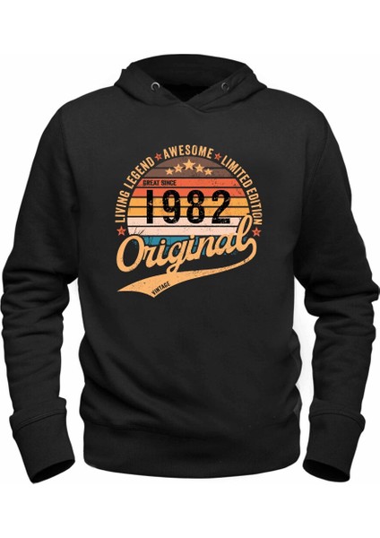 Vintage Living Legend 1982 Siyah Sweatshirt