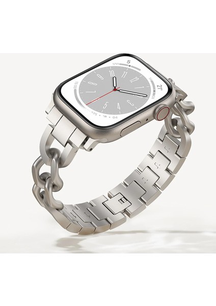 Apple Watch 42 45 45 46 49MM Uyumlu Seri Ultra1/2/ 10 9 8/se/7/6/5/4/3 Paslanmaz Çelik Metal Kordon