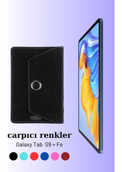 Galaxy Tab S9 Plus Uyumlu Universal 12.4 Inç Kılıf Pu Deri Standlı Tablet Kılıf