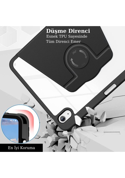 10.9 Inc 10.nesil Uyumlu 360° Dönebilen Standlı Pino iPad Tablet Kılıfı modelleri