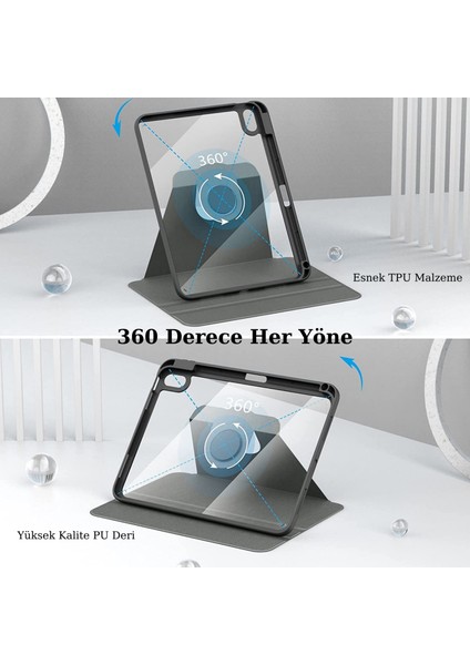 10.9 Inc 10.nesil Uyumlu 360° Dönebilen Standlı Pino iPad Tablet Kılıfı fiyatları
