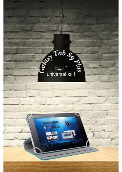 Galaxy Tab S9 Plus Uyumlu Universal 12.4 Inç Kılıf Pu Deri Standlı Tablet Kılıf