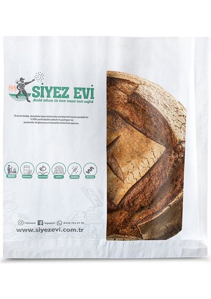 Siyez Evi %100 Tam Buğday Ekşi Mayalı Ekmek 900 gr