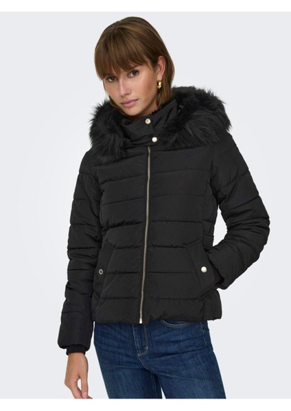 15304767-FW Onlnewcamılla Fur Hood Jacket cc Otw Kadın Kaban