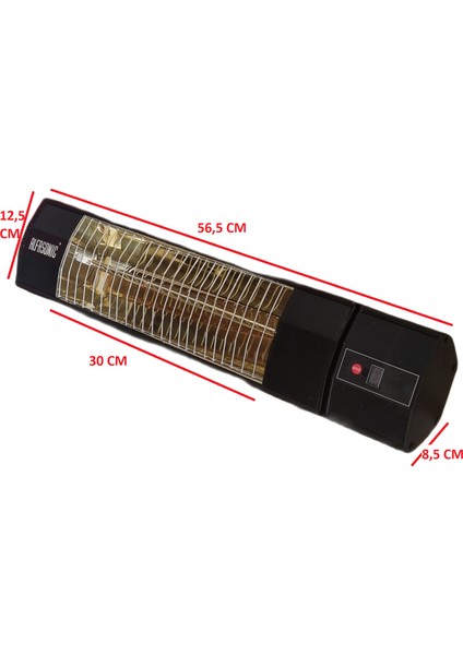 Alfasonık Infrared Uzaktan Kumandalı Duvar Tipi Elektrikli Isıtıcı