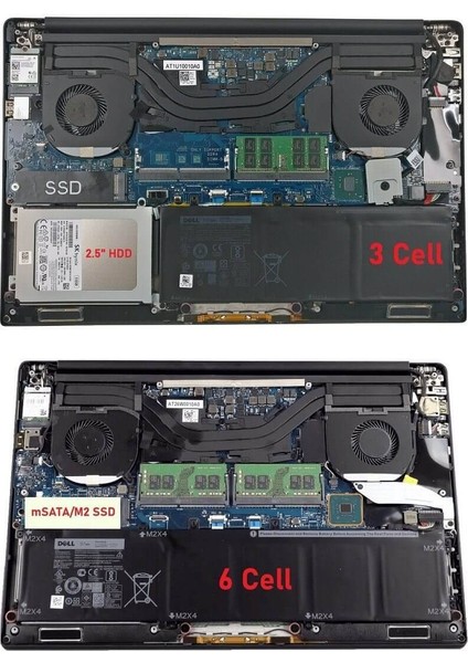 Dell H5H20, 0H5H20 Batarya ile Uyumlu Pil 3 Cell modelleri