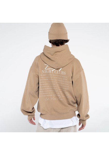 Friday Offset Noche Erkek Nut Kanguru Cepli Kapüşonlu Oversize Sweatshirt Hoodie