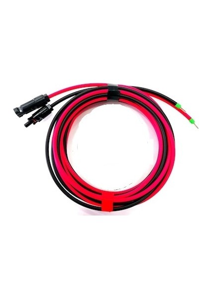 Mc4 Soketli (4mt+4mt) 6 mm Solar Kablo Kırmızı + Siyah