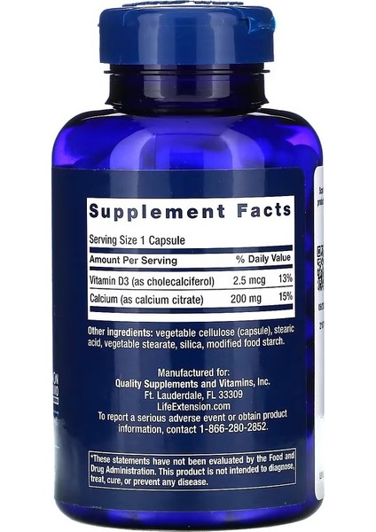 Calcium Citrate With Vitamin D 200 Capsules
