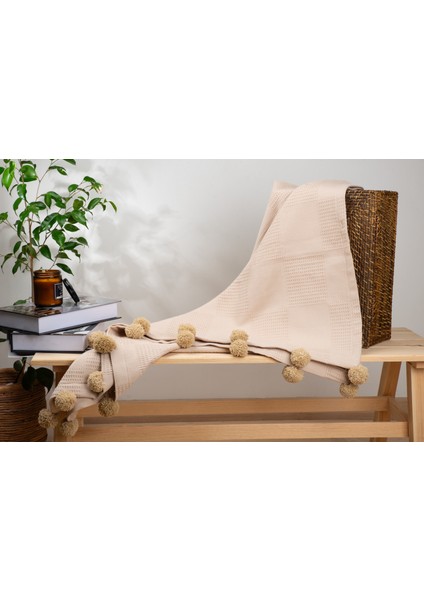 Dfn Home Pufy Kahverengi Koltuk Şalı 100X180