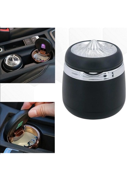 Porselen Rgb Işıklı Lüx Küllük Krom