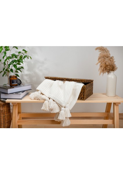 Dfn Home Softy Beyaz Koltuk Şalı 100X180 modelleri