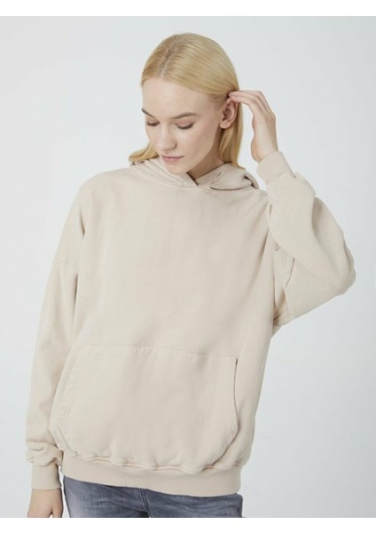 KadınSoluk Efektli Oversıze Koyu Grı Sweatshırt indirimleri