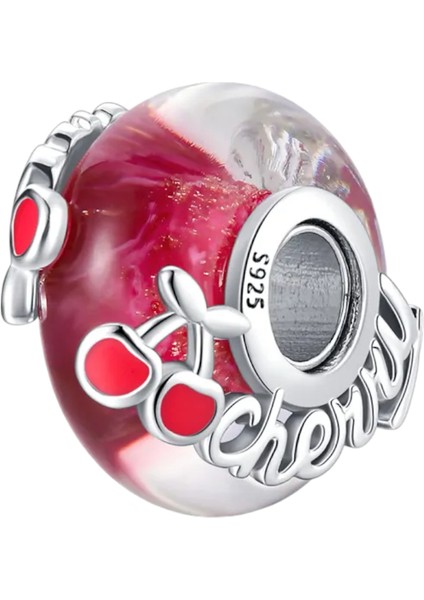 Kiraz Murano Charm | 925 Ayar Gümüş