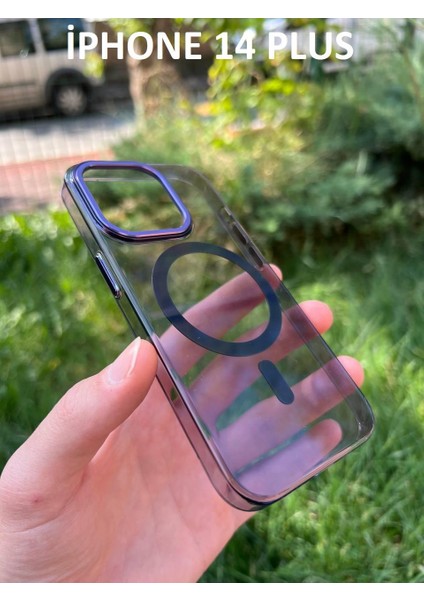 iPhone 14 Plus Hybrid Magsafe Animasyonlu Sararmaz Kılıf