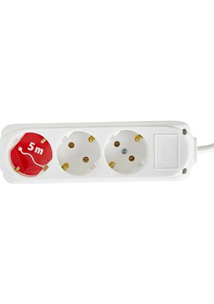 3lü 5mt Topraklı Priz