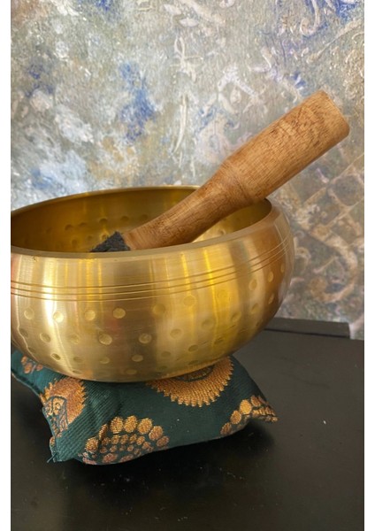 Pirinç Meditasyon Çanı Yoga Çanı Tibet Çanağı Singing Bowl 14 cm