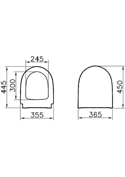 Vitra Sento Klozet Kapağı 86-003-001 Duroplast - Üstten Sıkmalı - Metal Menteşeli - Beyaz