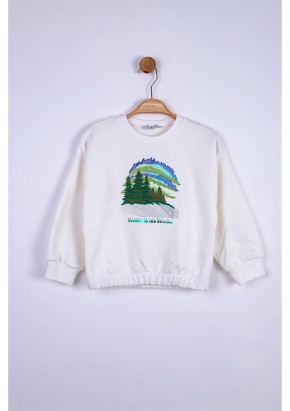 Kız Çocuk Kuzey Işıkları Sweat