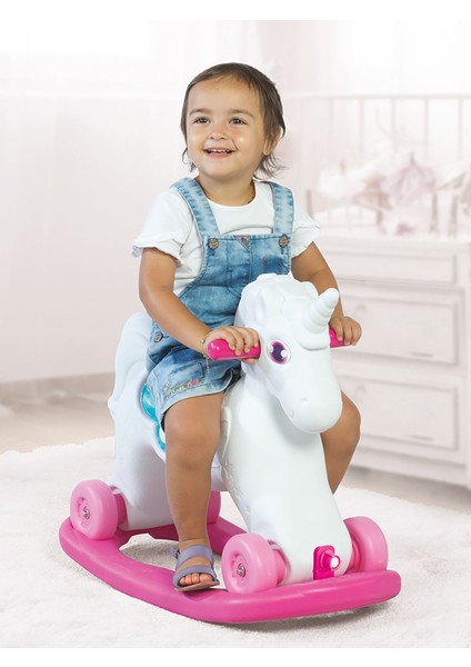 Unicorn Sallanan Tekerlekli At 2 Farklı Kullanım Hem Sallanır Hem Sürülür