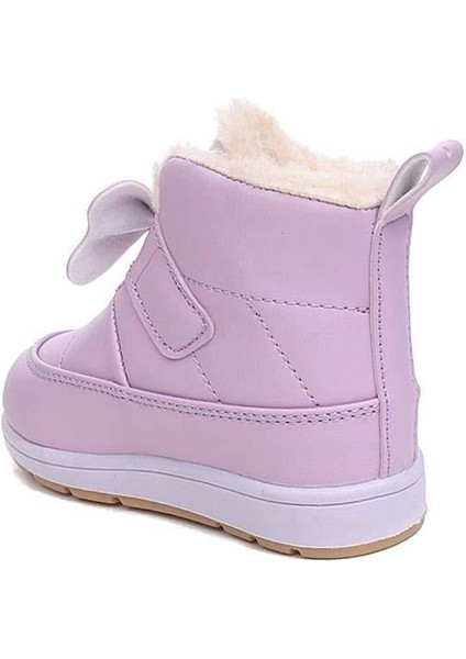 Kız Çocuk Bot Kürklü İç Tasarım Düz Topuklu Rahat Kullanım 22 Numaralı modelleri