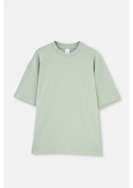 Yeşil Kısa Kollu Oversıze Tshirt