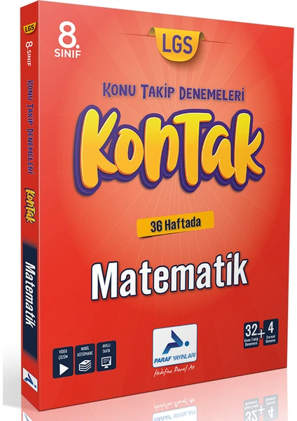 Paraf Yayınları 8. Sınıf LGS Matematik 36 Haftada Konu Takip Denemeleri