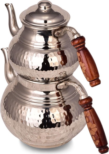Premium Collection Teatime Bakır Çaydanlık Küçük Nikel