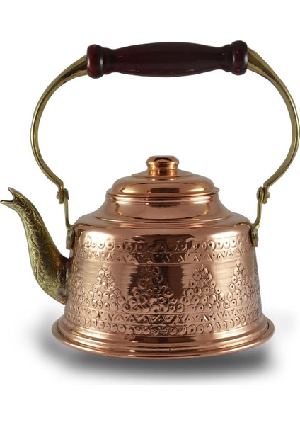 Premium Collection Roma Bakır Demlik El Işlemeli