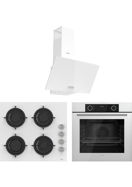 White Mila Fryart Ankastre Set (D087+CS206+XE63CB)
