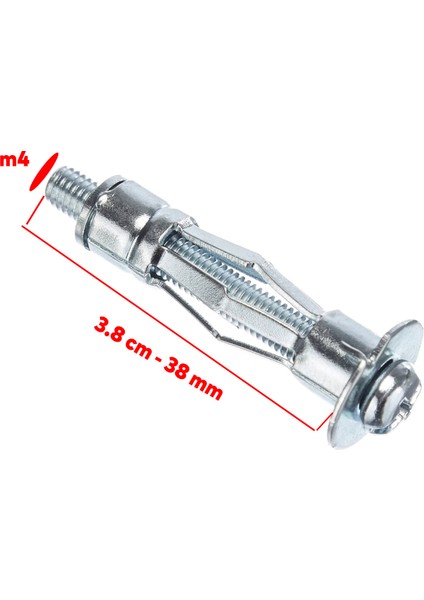 Çelik Alçıpan Boşluk Dübel FRT Tuğla Paraşüt Duvar Bims 4x38 Metal 5 Adet