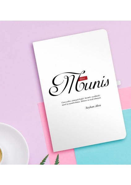 Kişiye Özel Mânâ Munis Beyaz Defter